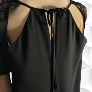 BCBG black mod shift mini-dress women's size M
